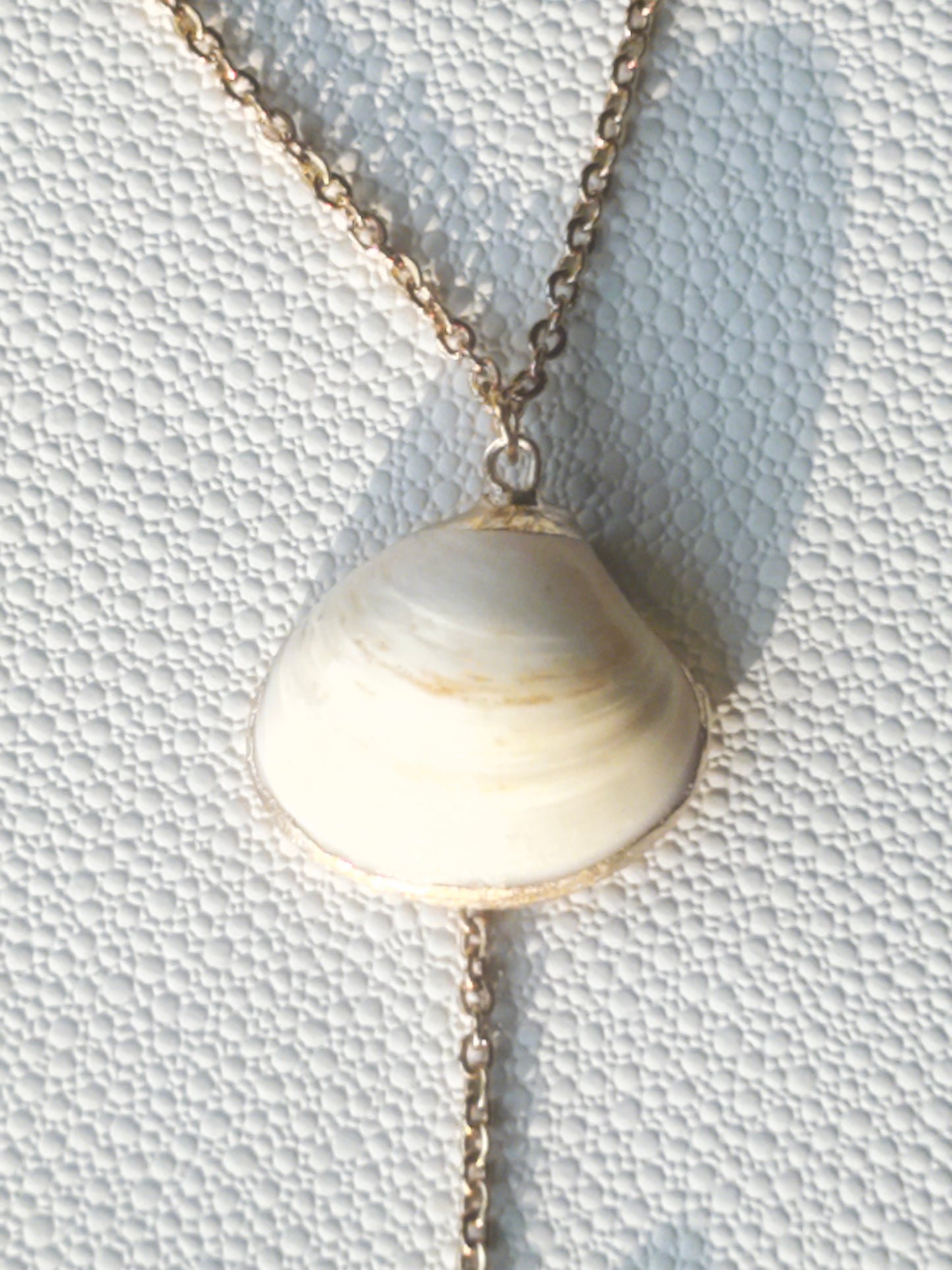 Golden Pearl Charm Necklace
